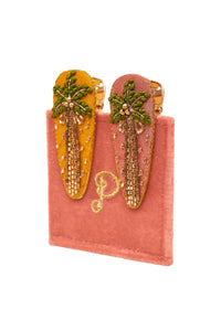 Jewelled Hair Clips (Set of 2) - Palm Trees