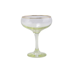 Rainbow Pastel Coupe Champagne Glass