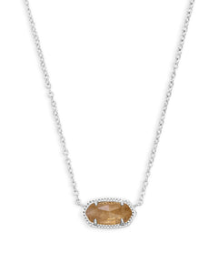 Elisa Pendant Necklace Silver Orange Citrine Quartz