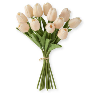 Real Touch Tulips - Set of 6 - Peach