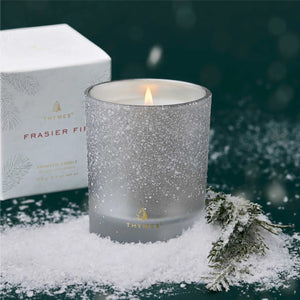 Frasier Fir Flocked Medium Candle