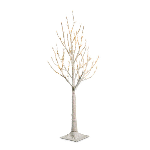 Lighted White Iced Tree - 3.5'