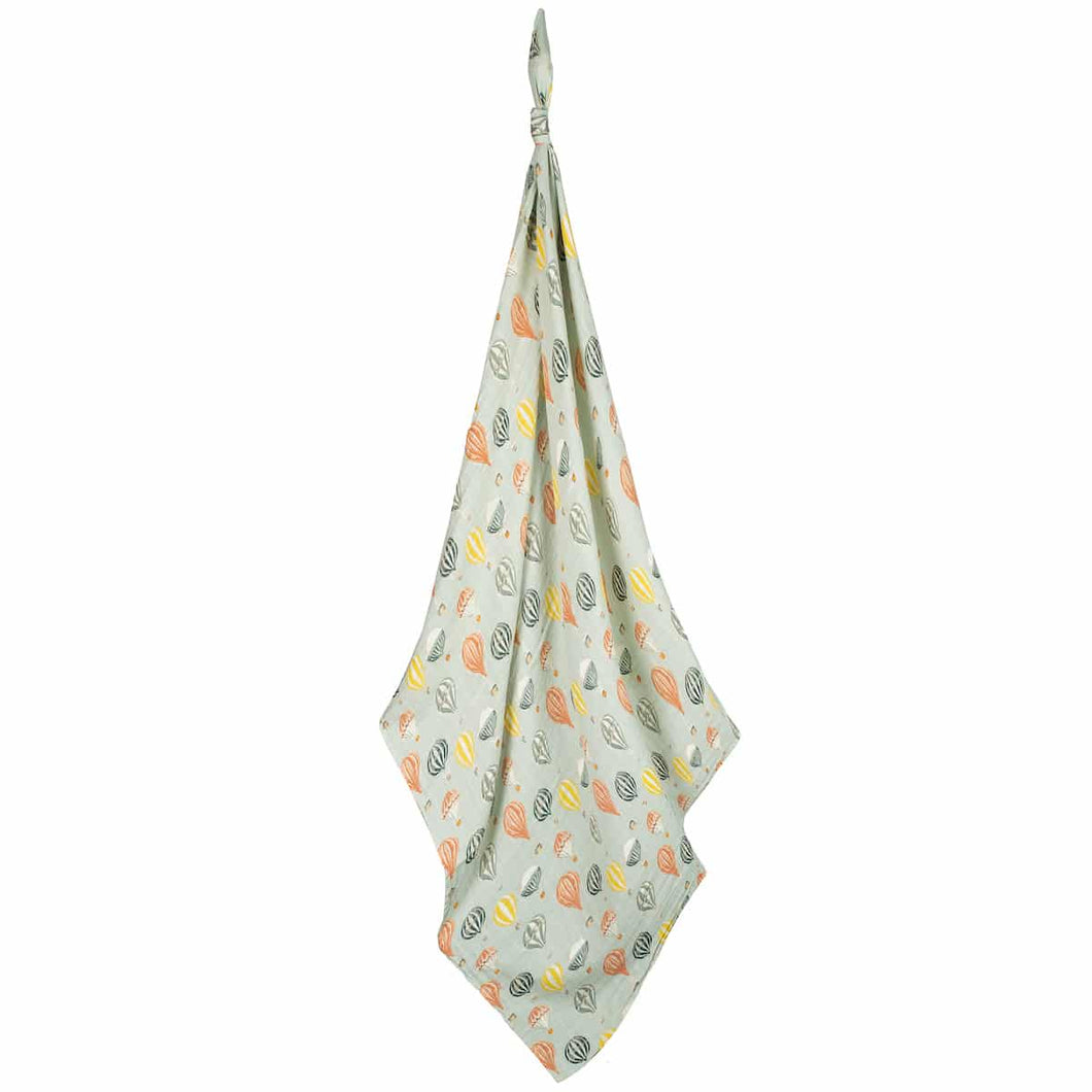 Vintage Balloons Muslin Swaddle Blanket - Cotton