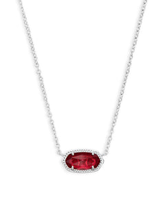 Elisa Pendant Necklace Silver Clear Berry