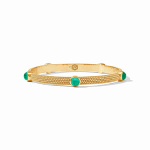 Cabochon Bangle - Iridescent Emerald Green