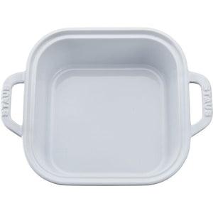 9-inch, square, Covered Baking Dish, white