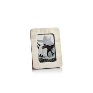 Cote d'Ivoire Bone Inlay Photo Frame w/ Rounded Corners- 4x6