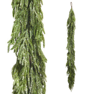 Glittered Norfolk Pine Garland 6'