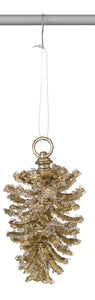 Glittered Pine Cone Ornament (Assorted)