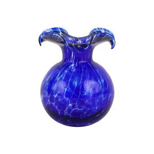 Hibiscus Bud Vase - Glass Cobalt Tortoiseshell