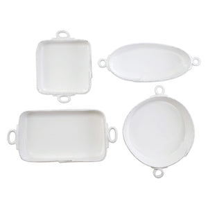 Lastra White 4-Piece Bakeware Set