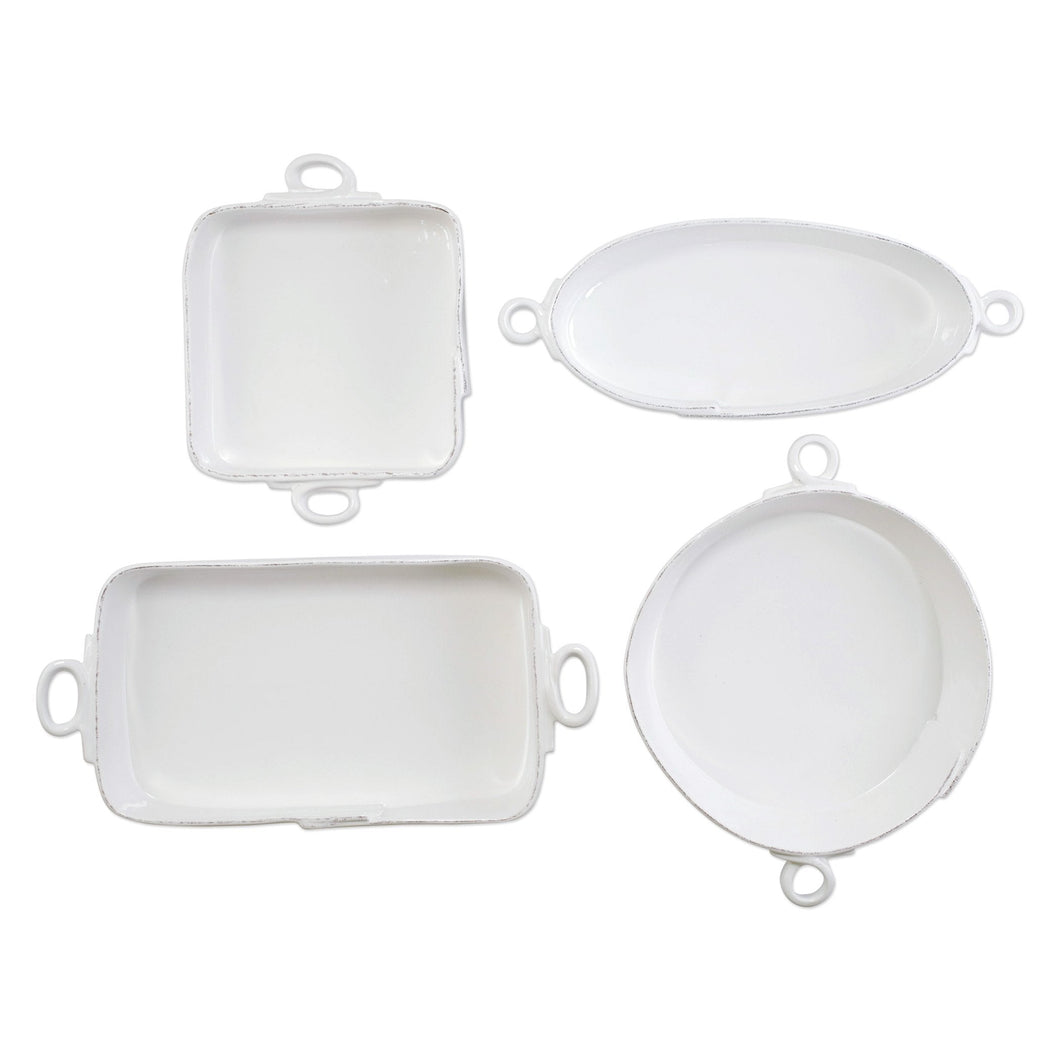 Lastra White 4-Piece Bakeware Set