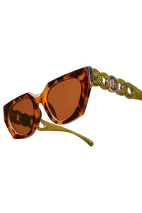 Luxe Zelia Sunglasses - Tortoiseshell/Olive