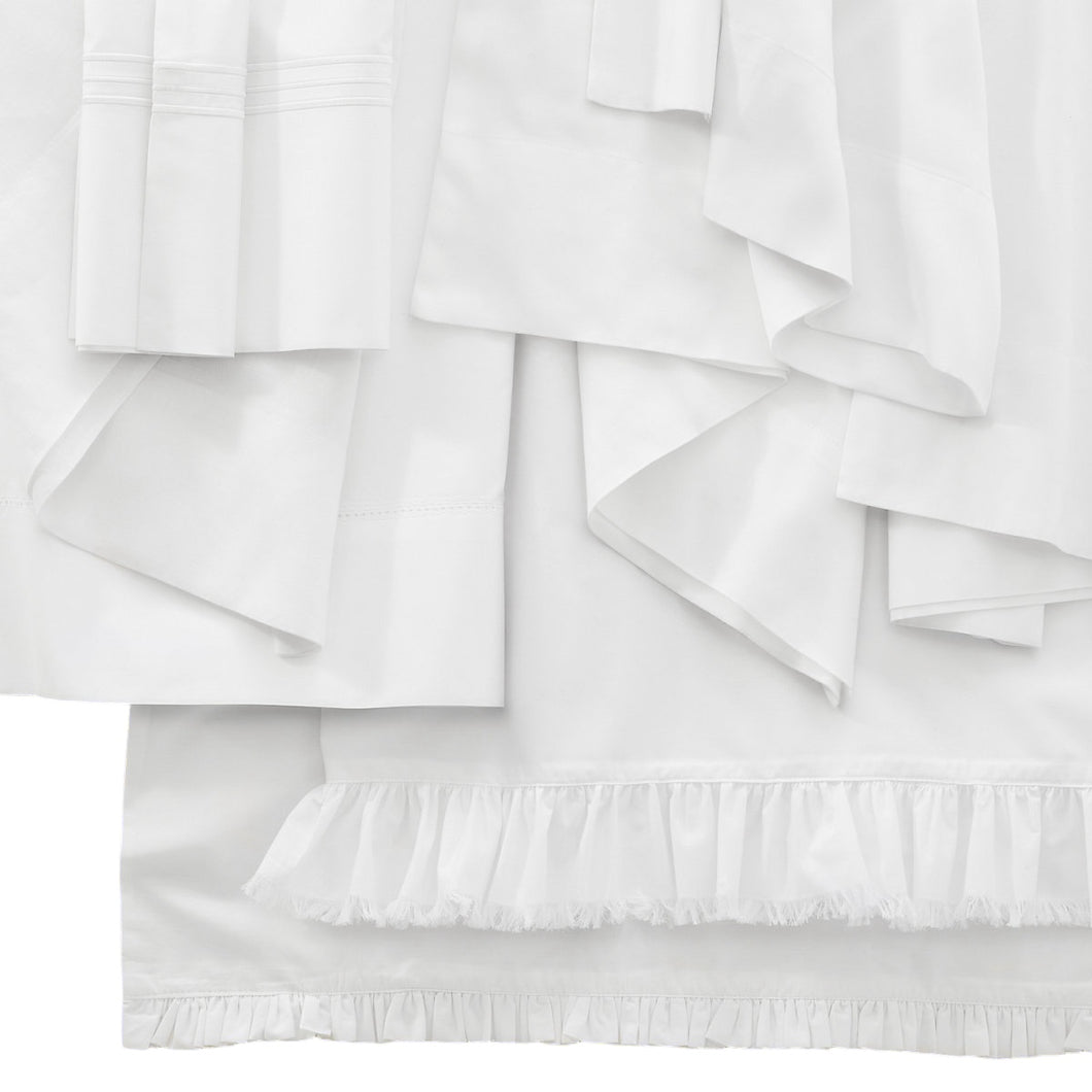 Classic Ruffle White Sheet Set Full