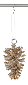 Glittered Pine Cone Ornament (Assorted)