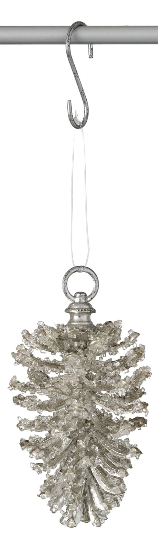 Glittered Pine Cone Ornament (Assorted)