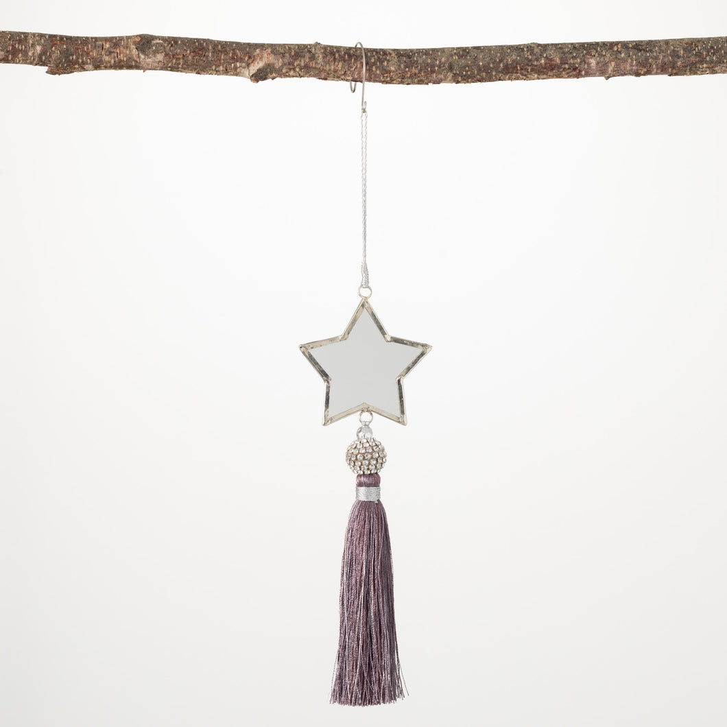 Silver Star Tassel Ornament