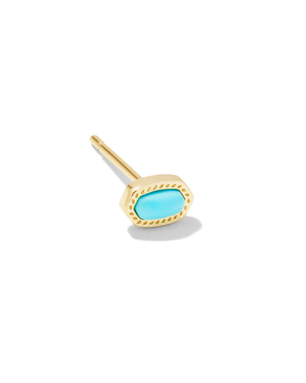 Elliot Gold Single Stud Earring in Turquoise Magnesite