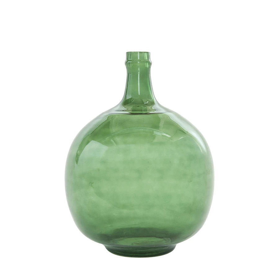 Vintage Reproduction Green Glass Bottle