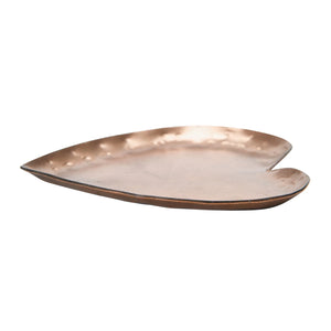 Metal Copper Plated Heart Dish