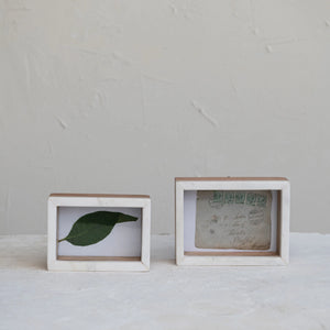 Marble & Mango Wood Shadow Box Photo Frame 5x7