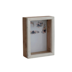 Marble & Mango Wood Shadow Box Photo Frame 5x7