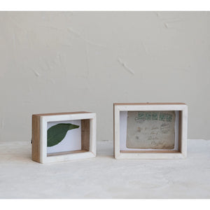 Marble & Mango Wood Shadow Box Photo Frame 4x6