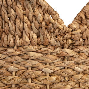 Braided Rattan Baskets w/ Scalloped Edge