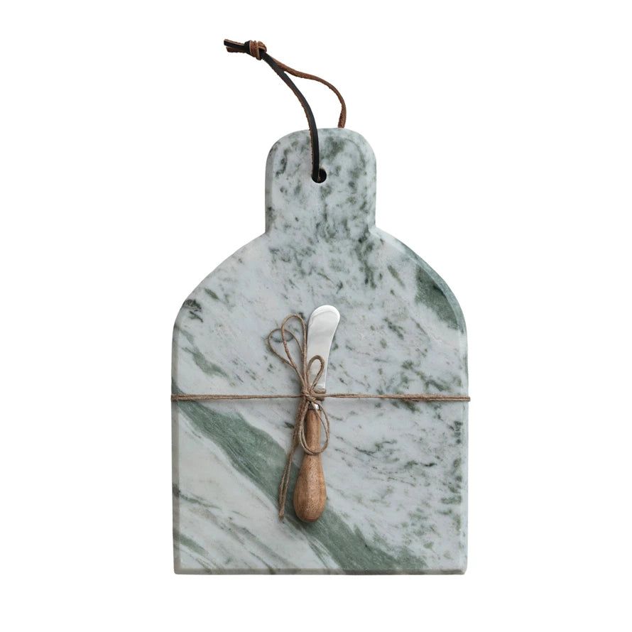 Marble Cheese/Cutting Board w/ Canape Knife