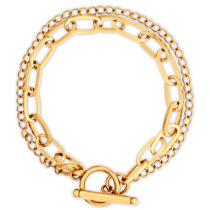 Arden Double Chain Toggle Bracelet