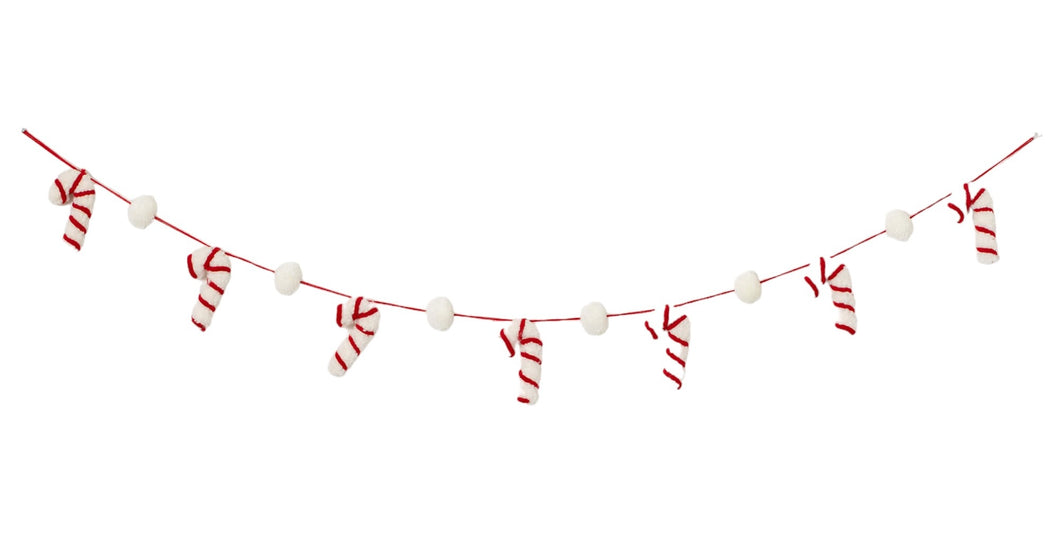 Whimsical Candy Cane Garland