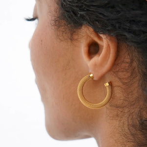 Wynn Mesh Hoop Earring