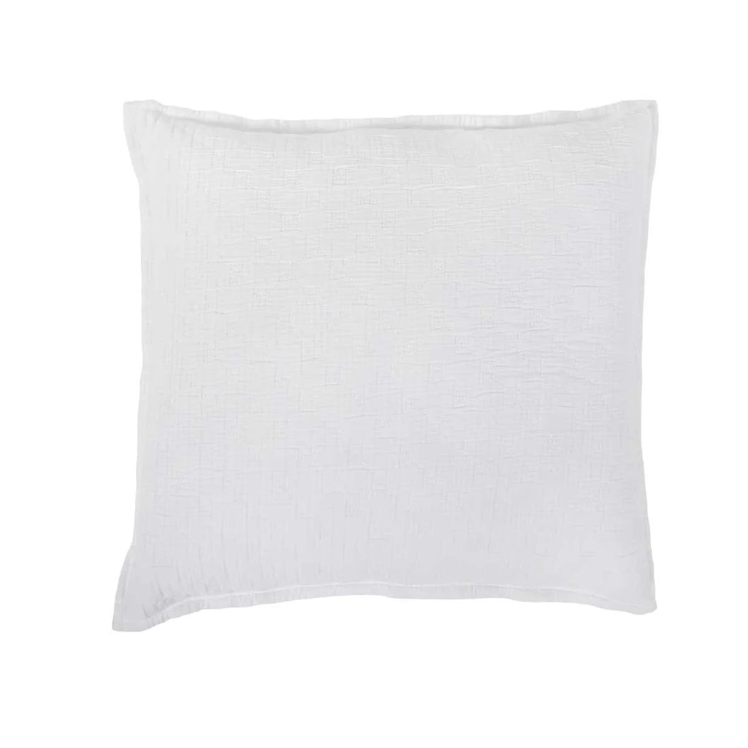 Ojai Matelasse Sham - White
