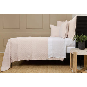 Ojai Matelasse Sham - Blush