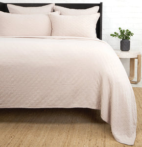 Ojai Matelasse Sham - Blush