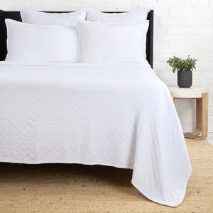 Ojai Matelasse Sham - White