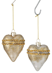 Gold Heart Locket Ornaments