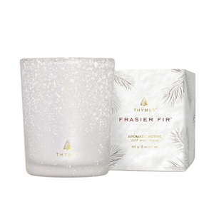 Frasier Fir Flocked Votive Candle