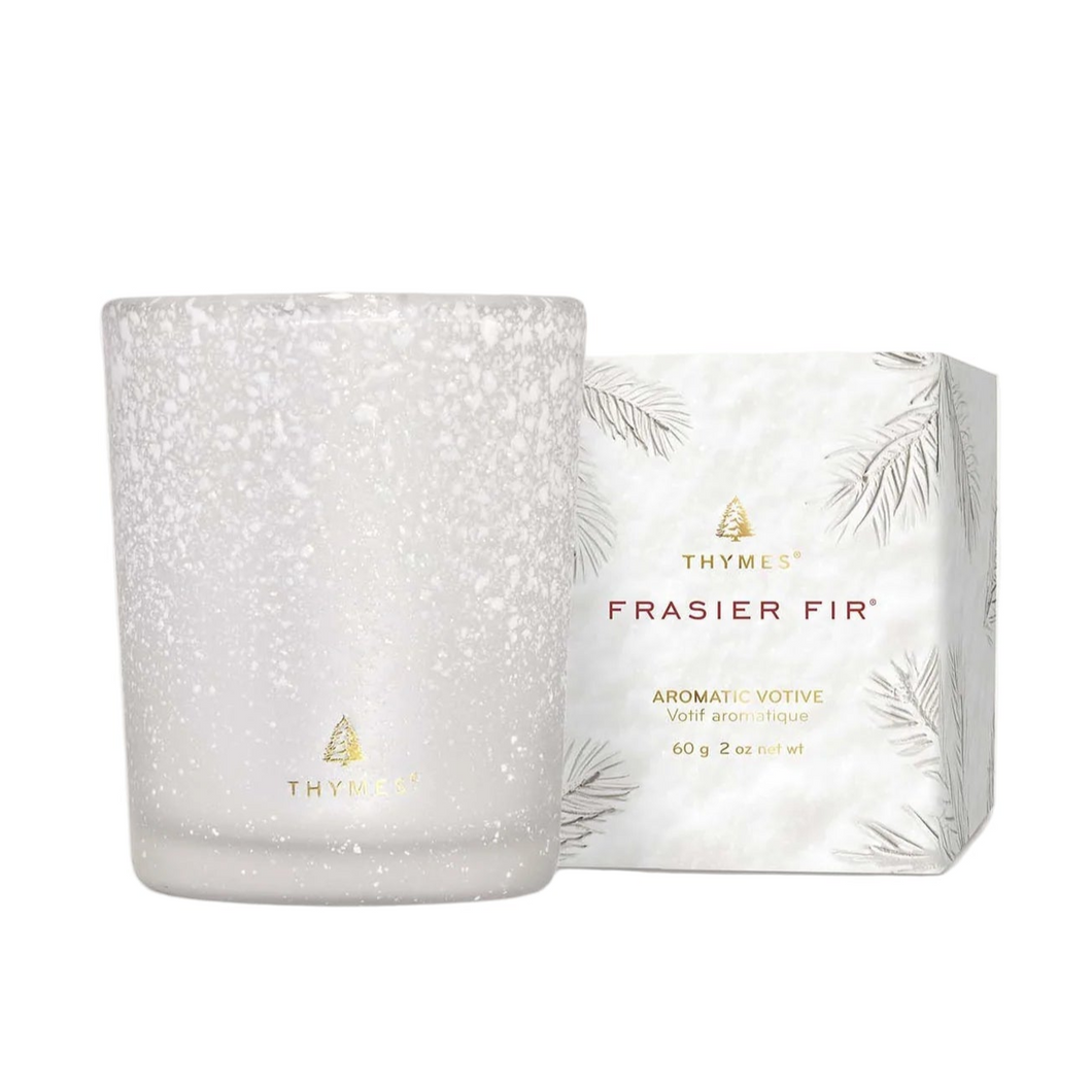 Frasier Fir Flocked Votive Candle