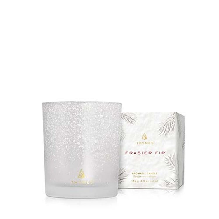 Frasier Fir Flocked Medium Candle