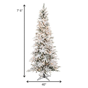 Heavy Flocked Pencil Pine 7.5"