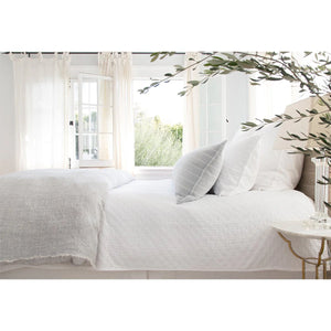 Ojai Matelasse Sham - White
