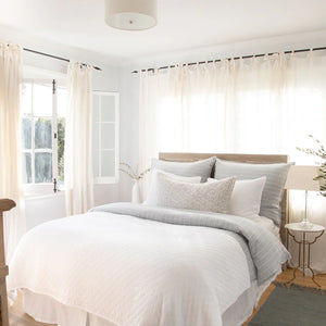 Ojai Matelasse Sham - White