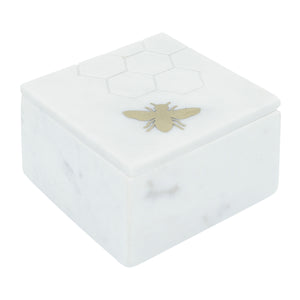 Marble 5" x 5" Bee Accent Box