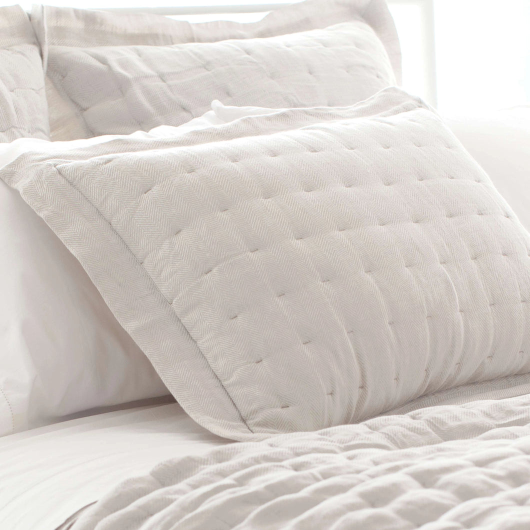 Brussels Natural Quilted Sham Euro