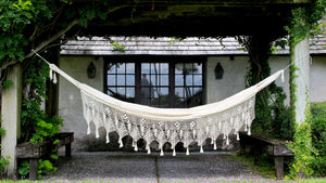 Hand Knotted Hammock - Natural - Double