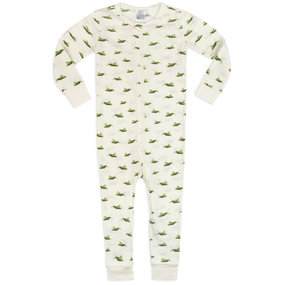 Grasshopper - Organic Cotton Zipper Pajama