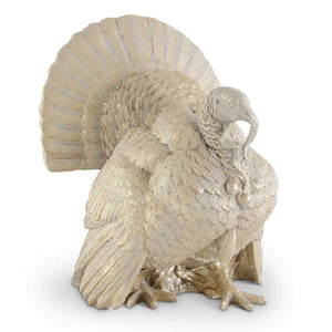 Gold Resin Standing Turkey