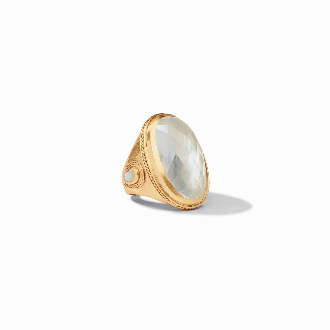 Cassis Statement Ring - Iridescent Clear Crystal