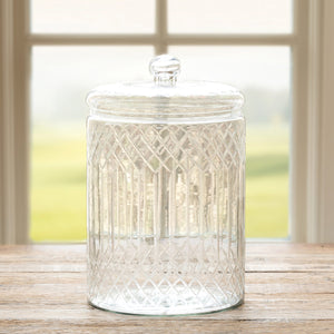 Carraway Etched Glass Canister, Large